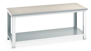 Bott Lino Top Workbench with Full Shelf - 2000Wx900Dx840mmH Benches with Full Depth Shelf Under For Storage 41004136.16V 